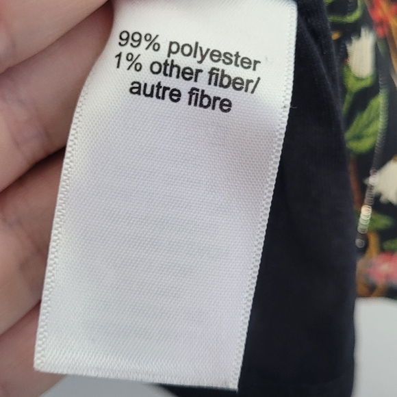 Maurices dark romantic peasant tie front long sleeve plus size top size 3x - Picture 6 of 8